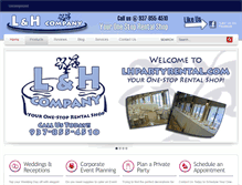 Tablet Screenshot of lhpartyrental.com